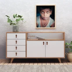 Musso skänk med lådor - Ek/vit