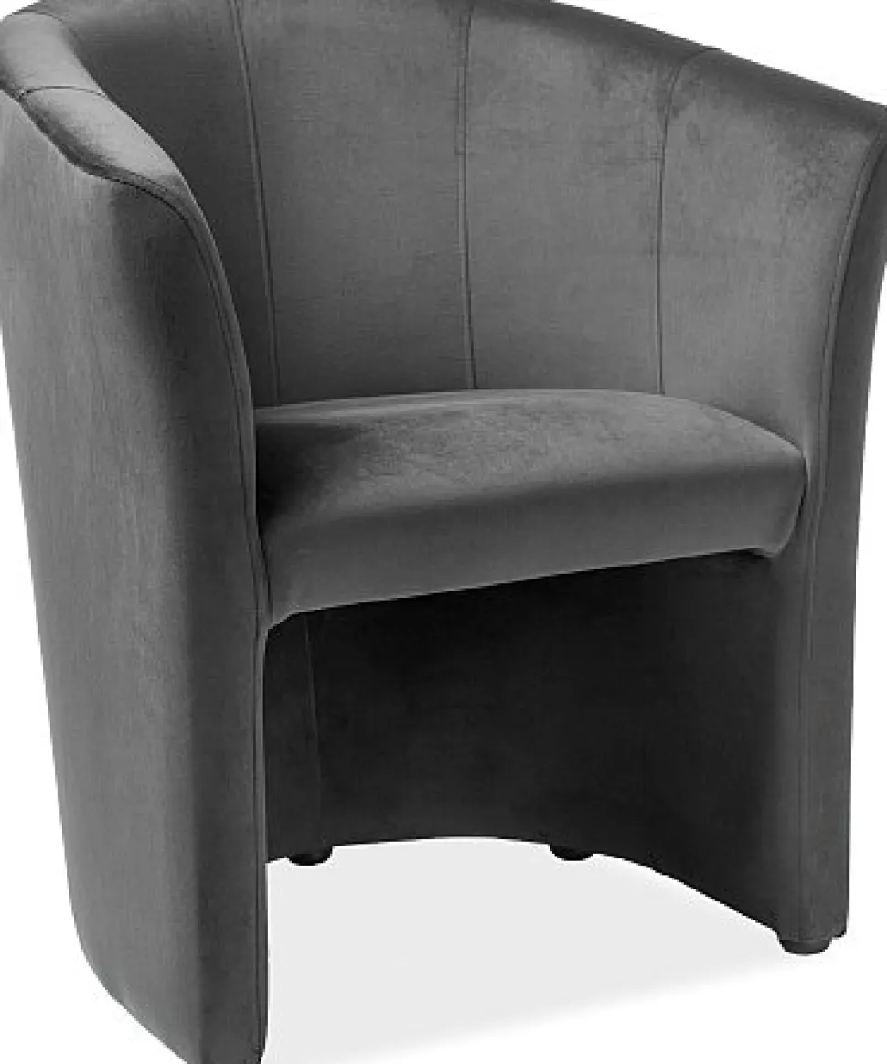 Myra fåtölj - Grå sammet
