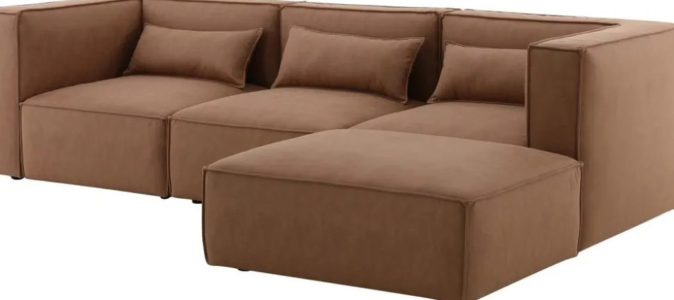 Nees modulsoffa i cognac combo 3