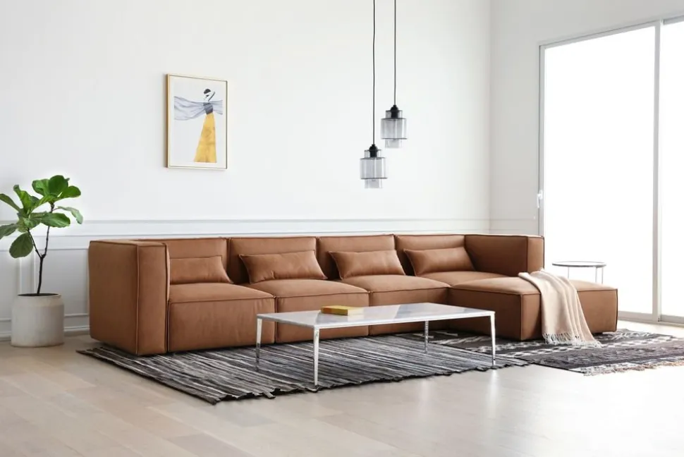 Nees modulsoffa i cognac combo 1