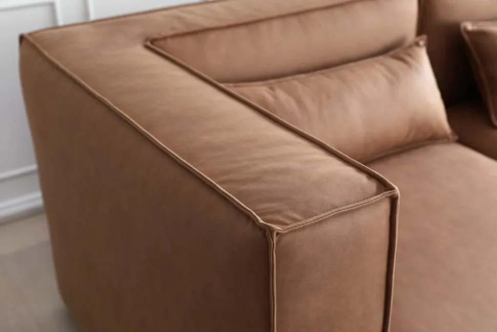 Nees modulsoffa i cognac combo 1