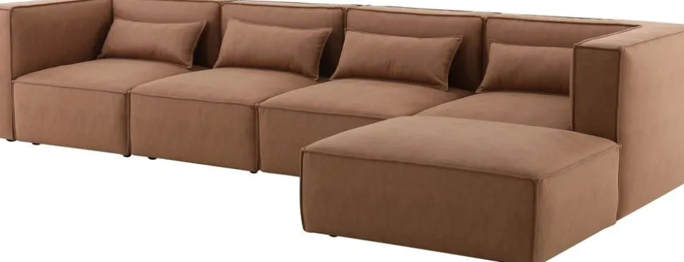 Nees modulsoffa i cognac combo 1