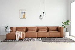 Nees modulsoffa i cognac combo 1