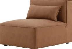 Nees modulsoffa i cognac combo 3 + Textilrengöring för möbler