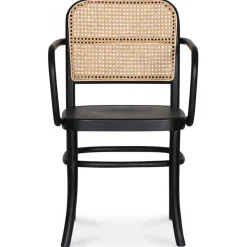 Nemis karmstol böjträ - Svart/rotting + Möbeltassar