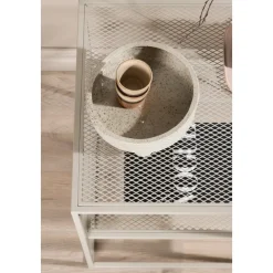 Netz sidobord 55 x 55 cm - Beige