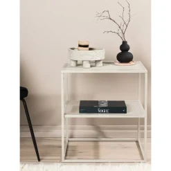 Netz sidobord 55 x 55 cm - Beige