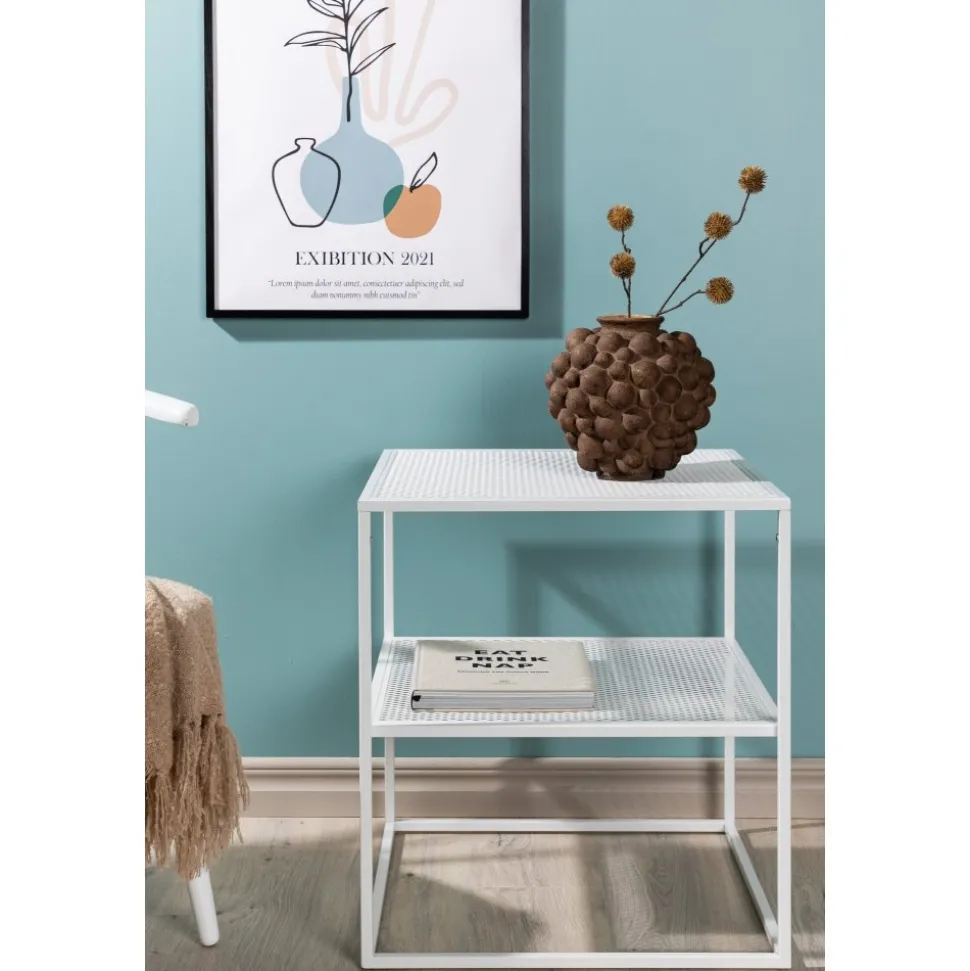 Netz sidobord 55 x 55 cm - Vit