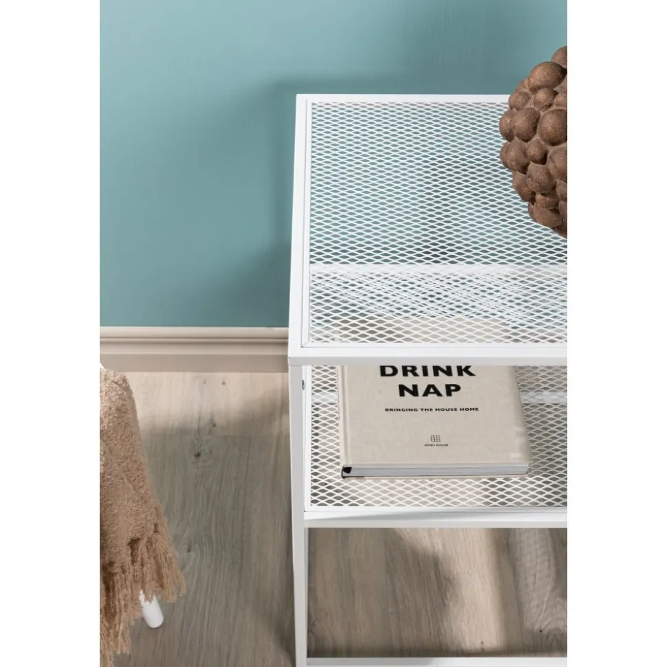 Netz sidobord 55 x 55 cm - Vit