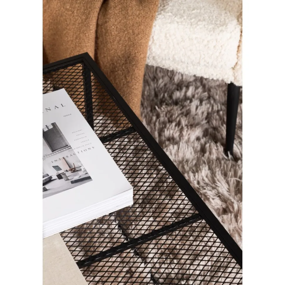 Netz soffbord 80 x 80 cm - Svart