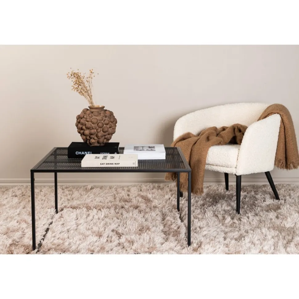 Netz soffbord 80 x 80 cm - Svart