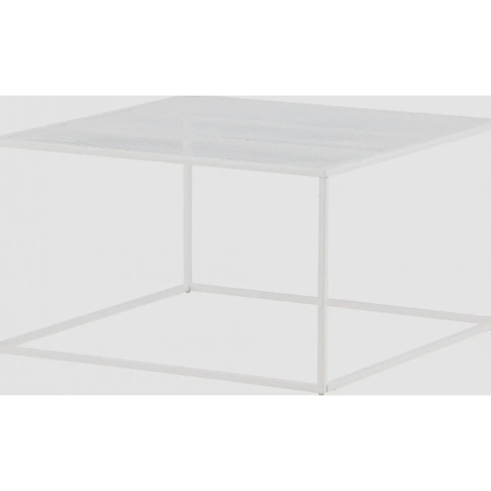 Netz soffbord 80 x 80 cm - Vit