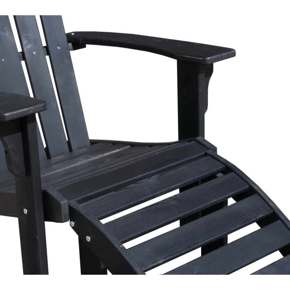 Newport däckstol - Svart + Textilskydd för utemöbler