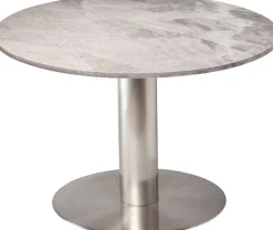 Next runt marmorbord - Borstad stål