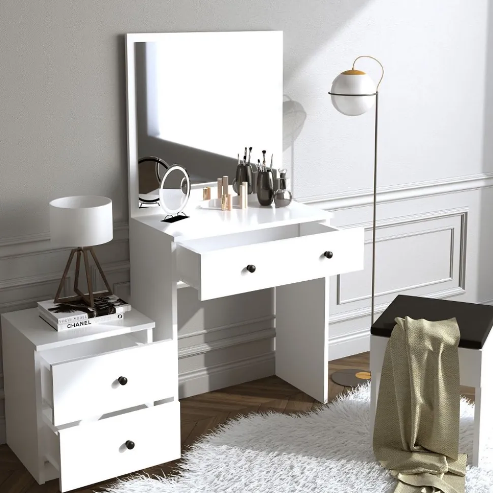 Nice sminkbord 65 x 35 cm - Vit