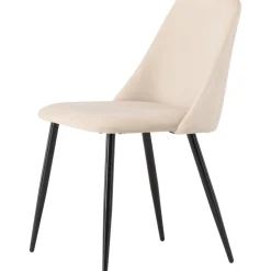 Night matstol - Beige sammet/svart