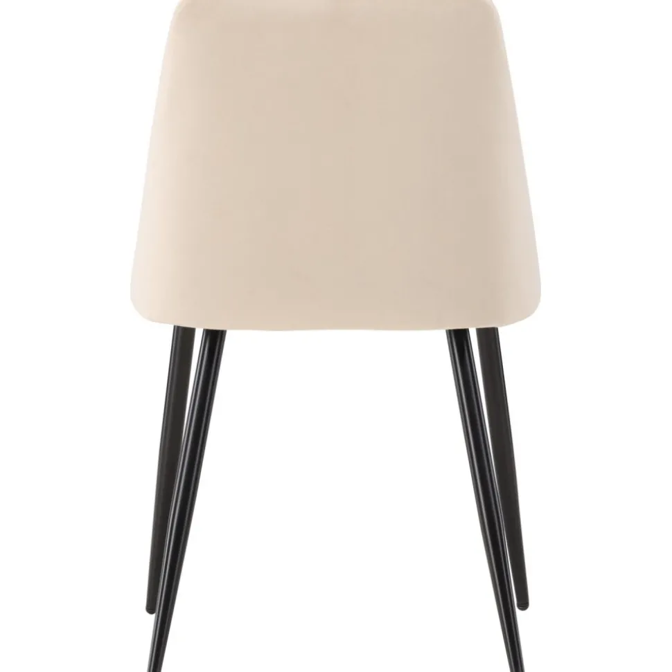 Night matstol - Beige sammet/svart