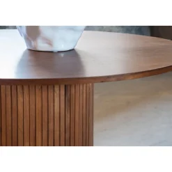 Nivå runt matbord i valnöt - Runt bord Ø110 cm