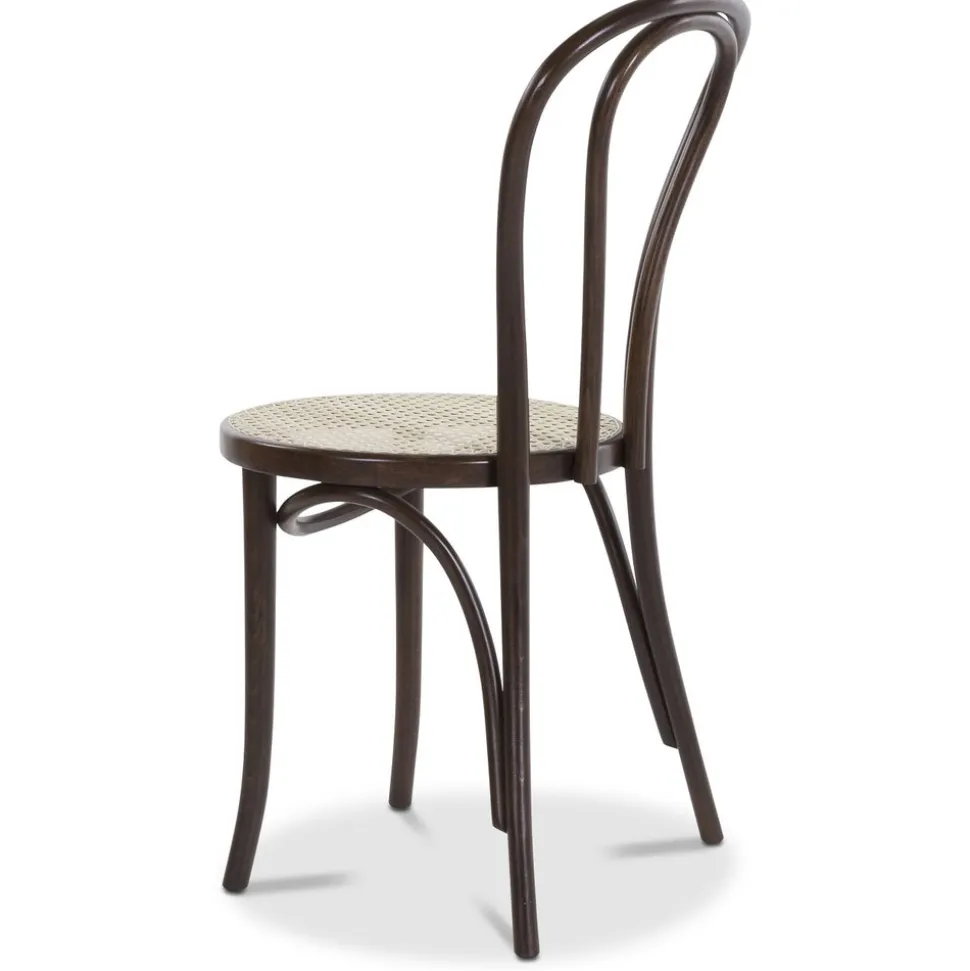 No 18 matstol med rottingsits - Brun