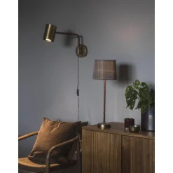 Nora lampfot - Antikmässing - 46 cm