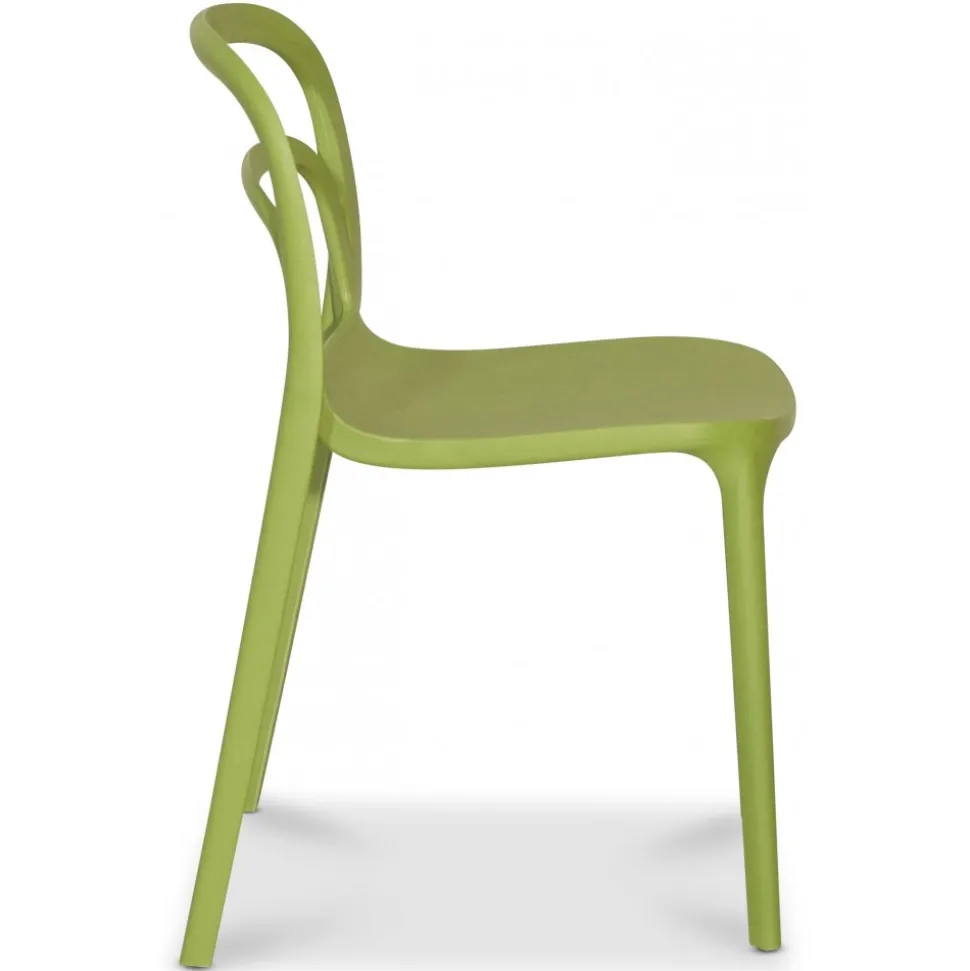 Nordanå stapelbar matstol i plast - Grön