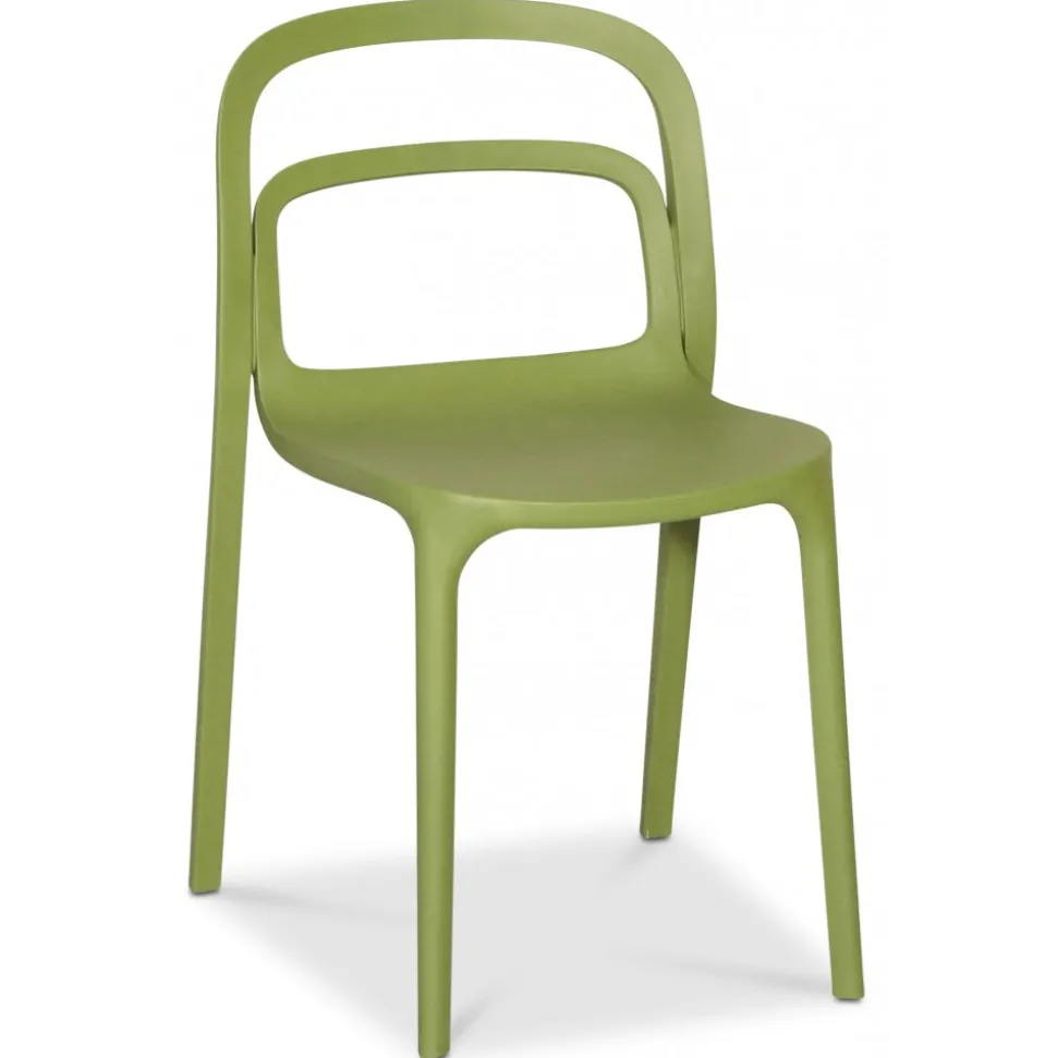 Nordanå stapelbar matstol i plast - Grön