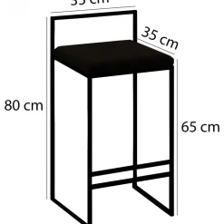 Nordic barstol - Svart