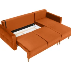 Noret bäddsoffa divansoffa - Orangeröd