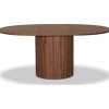 Nova förlängningsbart runt matbord i valnöt Ø130-170 cm