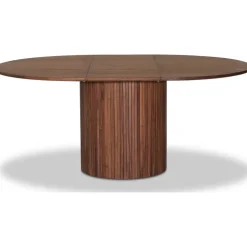Nova förlängningsbart runt matbord i valnöt Ø130-170 cm