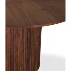 Nova matgrupp, förlängningsbart matbord Ø130-170 cm inkl 6 st Orust svarta pinnstolar - Valnöt + 6.00 x Stolsdyna