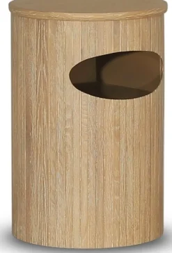 Nova runt sängbord med förvaring - Whitewash + Textilrengöring för möbler