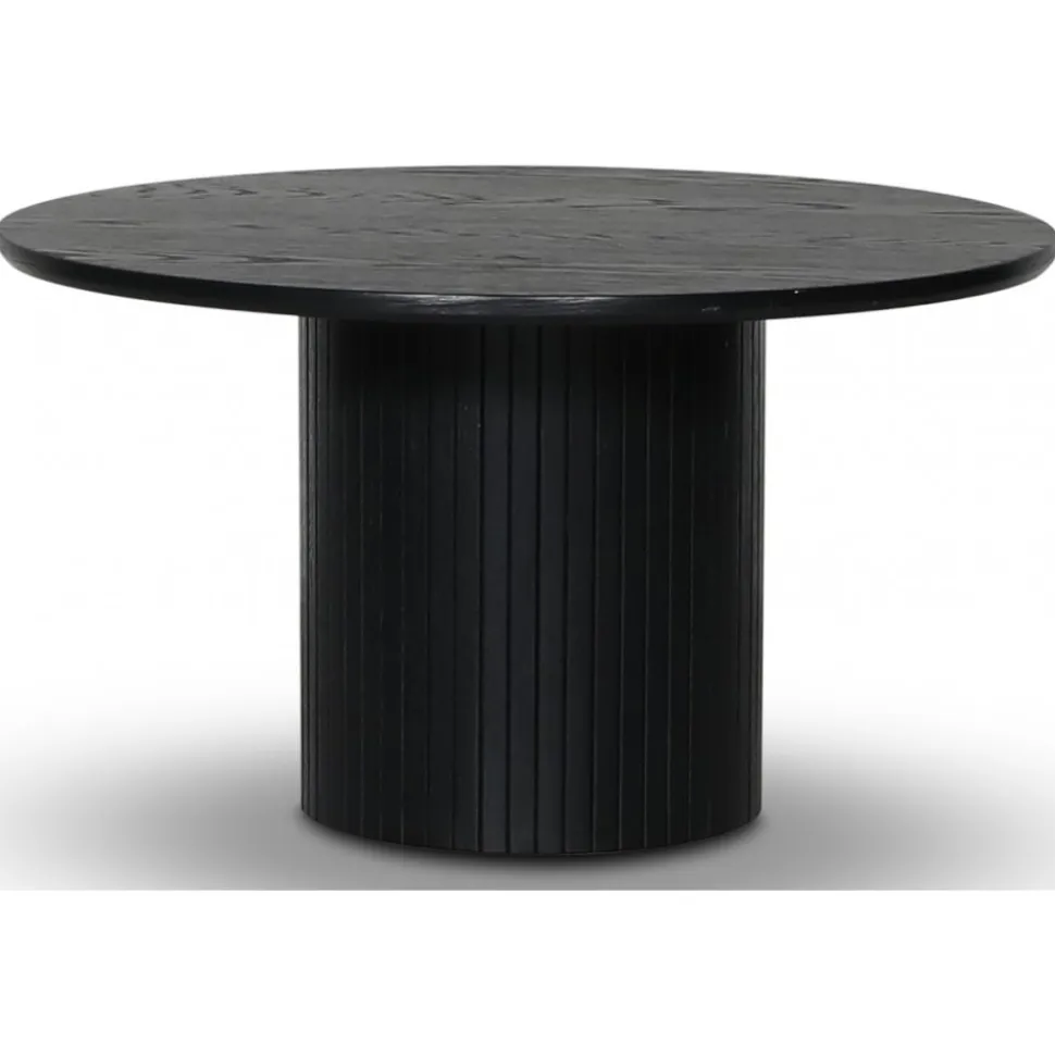 Nova soffbord Ø80 cm - Svart askfanér