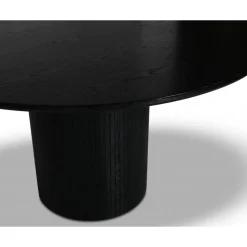 Nova soffbord Ø80 cm - Svart askfanér + Textilrengöring för möbler