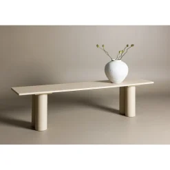 Olivia bänk 180 cm - Whitewash