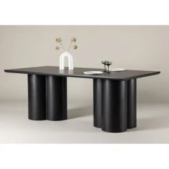 Olivia matbord 210X100 cm svartbetsat