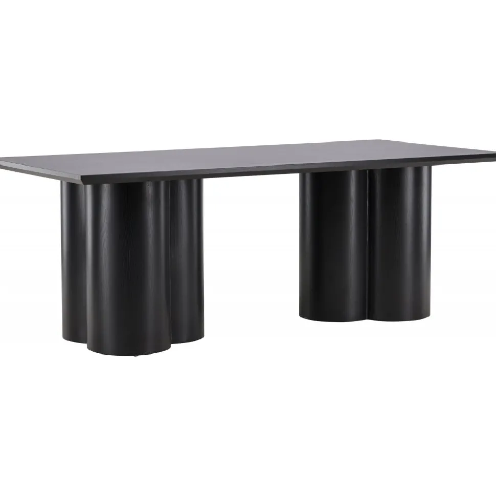 Olivia matbord 210X100 cm svartbetsat