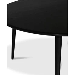 Omni runt matbord svartbetsad ek Ø150 cm + Textilrengöring för möbler