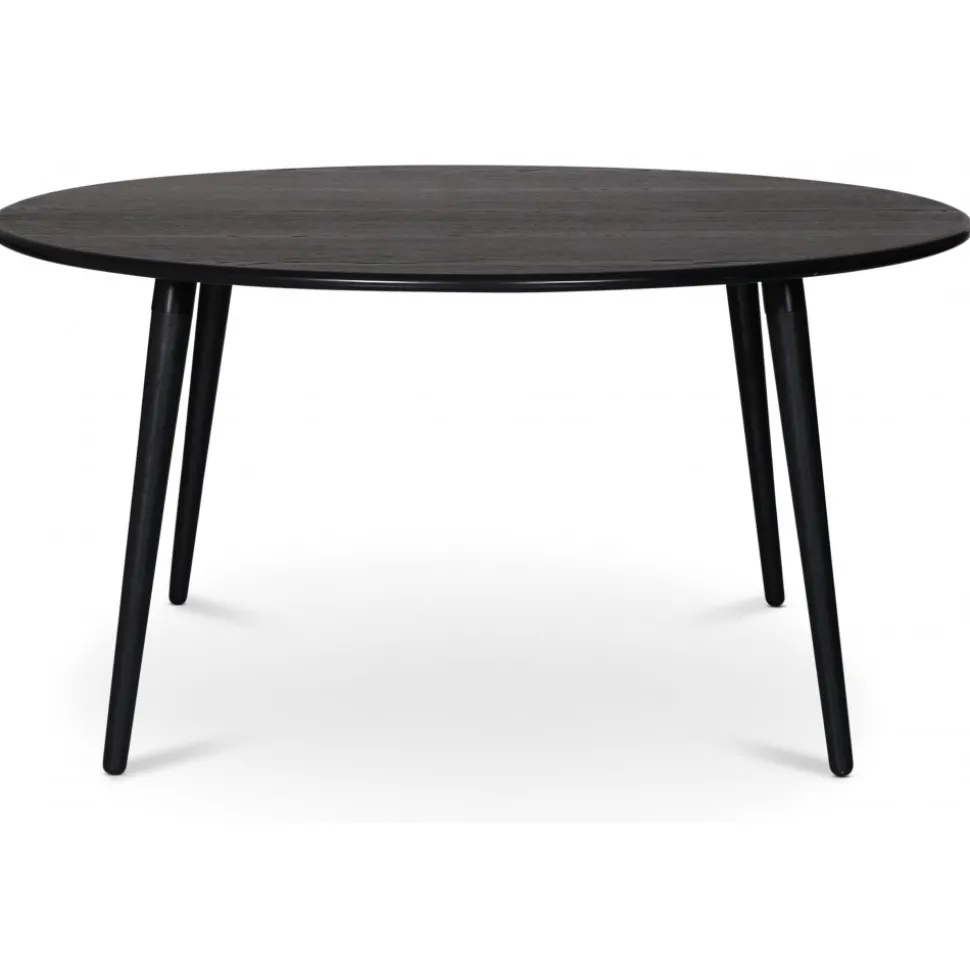 Omni runt matbord svartbetsad ek Ø150 cm
