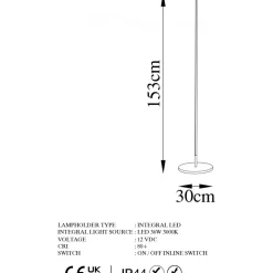 Only golvlampa - Guld