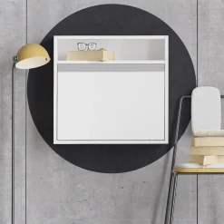 Optim väggskrivbord Vit - 64 x 20/62 cm