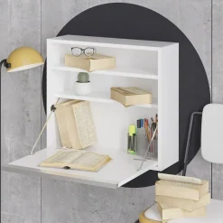 Optim väggskrivbord Vit - 64 x 20/62 cm