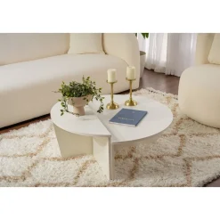 Orion soffbord 90 x 90 cm - Vitmålat trä