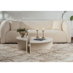 Orion soffbord 90 x 90 cm - Vitmålat trä