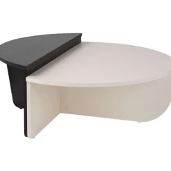 Orion soffbord 90/85 x 60/30 cm - Vit/svart