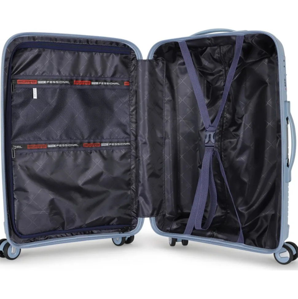 Oslo rosa resväska med kodlås set om 3 st kabinväskor