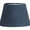 Oval Sammet lampskärm - Blå