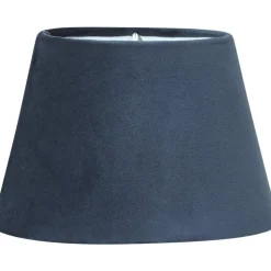 Oval Sammet lampskärm - Blå