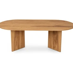 Oval soffbord 120 x 60 cm - Brun