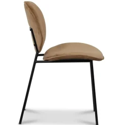 Palle stol i sammet - Brun